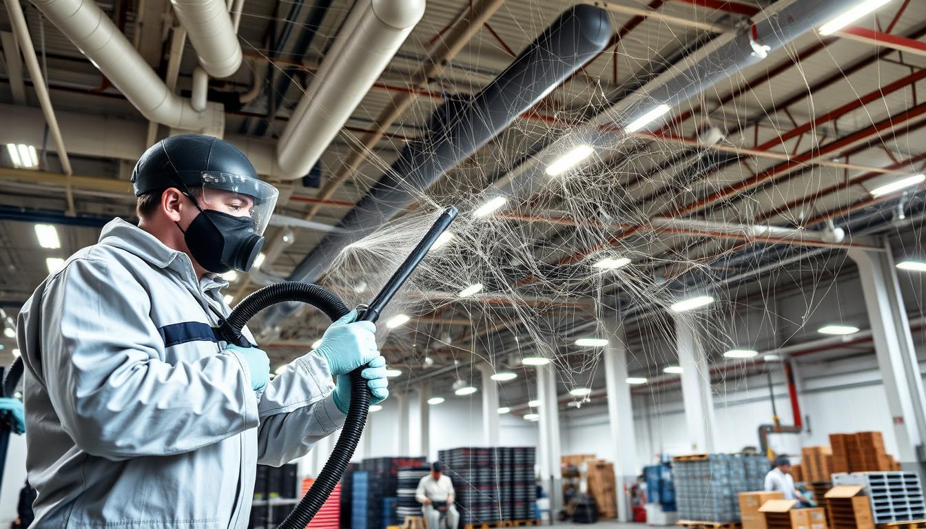 Quét mạng nhện nhà xưởng: Giải pháp tiết kiệm và sạch sẽ