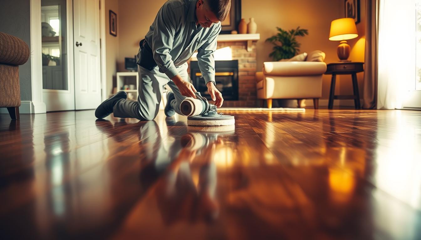 Sàn gỗ sáng bóng như mới – Đánh bóng sàn gỗ
